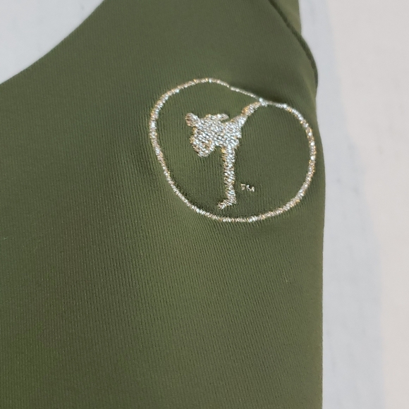 Olive Green Tae Bo Drawstring Tank - Picture 4 of 4